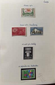 Composition de divers pays en 9 livres, dont CEPT (notamment Liechtenstein 1960 **), Belgique, Pologne, thème, Luxembourg, France, Yougoslavie, tb/b/à voir