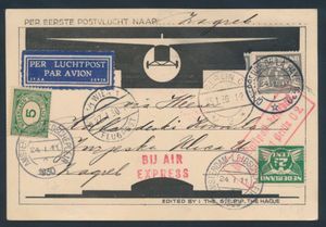 1930 Carte par premier vol postal vers Zagreb via Berlin, Vienne avec cachet 