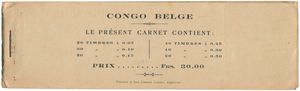Complete A4 booklet from 1922 with 14 stamp panels and 15 dividers, original staple and excellent condition, extremely rare, with Luc Vander Marcken certificate, vf (OBP €7,500) - see cover photo