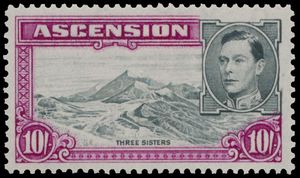 N° 38/47 '1938/53 George VI frankeerreeks' enigszins getinte gom, zm/m (SG £ 250)