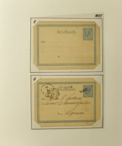 À partir de 1872, collection d'entiers postaux dans un album, dont réponse payée, tb.
