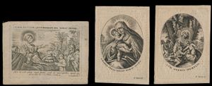Doodsprentjes, waarvan 1x 1775, 1793, 1797, enz. (6 stuks)