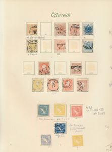 1850/1908 Klassieke verzameling op albumbladen inclusief krantenzegels, zm/m/ntz