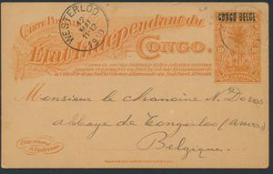 EP Stibbe N° 24L with local overprint of type L1 cancelled 