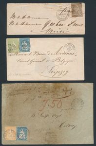 1858/1903, 8 klassieke brieven, w.o. 4 met Strubeli en 1 damesbriefje, zm/m.