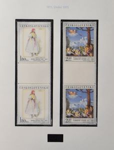 1945/1992 Verzameling in 5 klembanden, waarbij reeksen en blokken, kleinbogen, zm/m