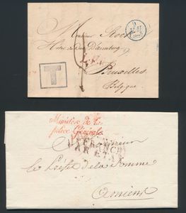 Mooie verzameling voorlopers, buitenland (Frankrijk, Zwitserland, Italië, Nederland, enz...), met vele mooie vertrek- en nevenstempels, 146 stuks, zm/m