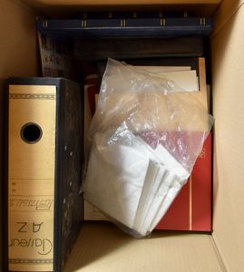 Restes de divers pays dans des livres, des classeurs, sur des feuilles, tb/b/à voir