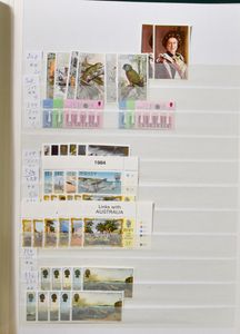 Divers articles dans 11 classeurs, dont des paires interpanneau, des régionaux **, également quelques domaines britanniques, Machins spécialisés, îles Anglo-Normandes, Man, tb/b/à voir