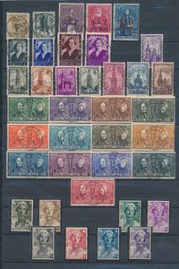 1922/1956 Samenstelling volledige reeksen, mooi gestempeld, op insteekbladen, zm (OBP €320)