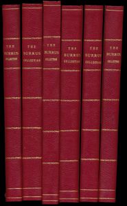 Samenstelling veilingcatalogen Burrus (zie beschrijving) ; Maurice Burrus; 1962-1964; gedrukt; ingebonden; Engels / Duits / Italiaans; harde kaft; zeer mooi; een prachtige reeks van 23 verschillende Burrus veilingcatalogi, 22 daarvan zijn Robson Lowe catalogi en de andere is de Helgoland collectie aangeboden door Hans Grobe, allemaal prachtig gebonden in 6 harde kaft volumes (veel met gerealiseerde prijzen ook), onder hen zijn er die voor de Duitse Staten, Kaap de Goede Hoop, Brazilië, Mauritius, Mexico, kavels van het Britse Rijk, enz., ook inbegrepen is een complete lijst van alle 80 verschillende veilingen via welke de Burrus collectie werd verspreid, samengesteld door wijlen Brian Moorhouse, al met al een uitzonderlijk lot