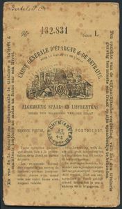 Spaarboekje ASLK 1893/1917 Berchem (Anvers), compleet met verschillende ASLK-zegels, m/ntz