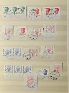 1922/moderne periode, verzameling diverse uitgiften met sterstempels in 2 insteekboeken van A-Z, zm/m