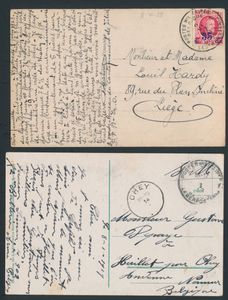 Belgian occupation in Germany, accumulation of 22 cards with PMB/BLP cancellations, including some franked, vf/f/to be checked