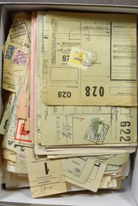 1938/1970 Gevarieerde samenstelling vrachtbrieven, postcolli, aanvraagabonnementen, sterstempels, etc., zm/m/ntz