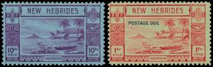 N° 52/63 en D 6/10 '1938 Lopevi Island' frankeerreeks incl. strafport, zm (SG £ 515)