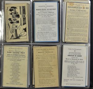 Doodsprentjes, 1 album met oudere + 1 album gemengd (Honderden stuks)