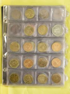MUNTEN: Belgische munten en gemeentepenningen, kleine verzameling (w.o. +/-50gr. zilver)