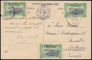 1910, picture postcard franked with OBP N° 30L4 
