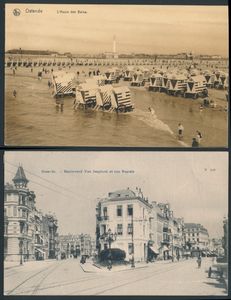 Oostende, diverse zichten met enkele ZK-boekjes (163 stuks)