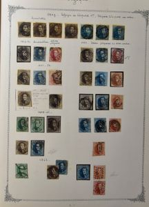 1849/1959 Verzameling in 2 oude klembanden w.o. klassiek in gemengde kwaliteit, 1° Orval *, Grote Montenez *, 298 ** blok van 4, Infanterie *, Mercier *, Grote Orval *, Ridder *, BL 27/28 *, UPU *, LP, HK, BL 26 **, dienst, SP, TR 304/20 **, zm/m/ntz