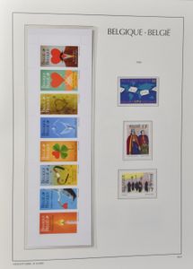 1954/1999 Volledige verzameling in 3 Leuchtturm klembanden, w.o. Breendonk II, Brugge, Boudewijn bril, blok Zuidpool, nominaal, zm