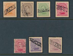 N° 135/40, most on fragment, with roulette cancellation, vf