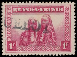 Circa 1930, group of 18 stamps (9x) Belgian Congo and (9x) Ruanda Urundi, with all PAQUEBOT cancellation of Kigoma, this cancellation was used for mails posted on board of ship on the Lake Tanganyika, mixed quality, f/to be checked