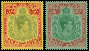 1938/1951 'George VI' verzameling met o.a. N° 130/57 en strafport, zm (SG £ 397)