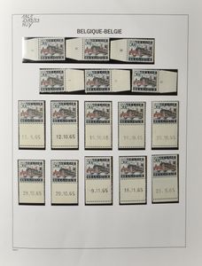 1965/2001 Toerismereeksen, verzameling met plaatnummers en drukdata in album, zm