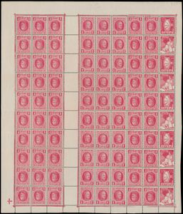 PUc 1/2, in volledig vel van 10 stuks, combinatie A en KT 5, zm (OBP €1.250 + OBP €900)