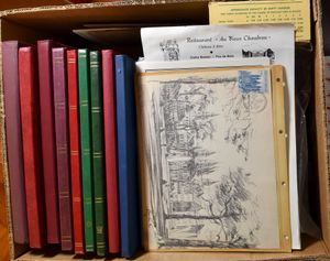 Composition et restes de divers pays dans des livres et des classeurs, thème également présent, tb/b/à voir