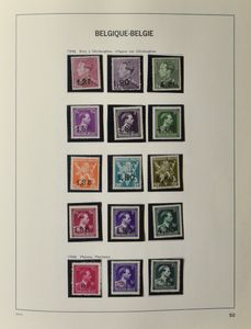1935/1980 Verzameling in 2 Davo albums, w.o. -10% **, Gellingen **, Senaat **, 792/97 **, Elisabeth **, UPU **, 2-luiken **, Breendonk I + II **, Brugge **, zm/m/ntz