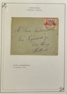 1915/1918 Verzameling 23 brieven PMB/BLP Militaire Post op bladen met informatie, zm/m
