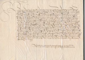 1492 Voorloper met inhoud, vanuit Mechelen, van Hertog van Sachsen, Albrecht, stadshouder der generaal van het rijk, prachtige brief, zm