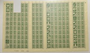 Klein Staatswapen 1936/1937 in bijna volledig vel in kader, zm
