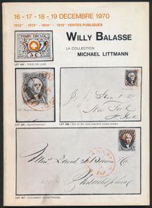 La collection Michael Littman, vente publique; Willy Balasse; Willy Balasse; 1970; gedrukt; gelijmd; Frans; 76 pag.; zachte kaft; in redelijke staat
