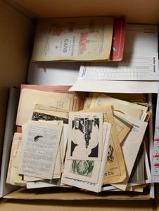 VARIA: Doodsprentjes, bidprentjes, landkaarten, tijdschriften, enz., formidabel lot