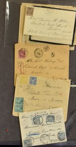 1862/1892, 18 stuks overwegend naar het buitenland (o.a. Zwitserland, USA, Rusland enz..), zm/m/ntz.