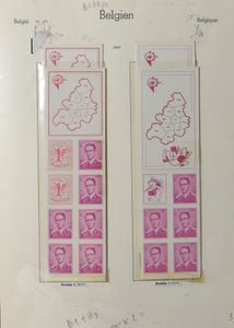 1879/2001 Verzameling in 4 mappen, w.o. SP, LP, KP, KT, pubs, Erinnofilie, o.a. 266A/K *, PR 163/65 **, TR 79/99 * (roestige tanding), TR 168/69 ** in blok van 4, TR 304/20 **, spoorwegvignetten, zm/m/ntz