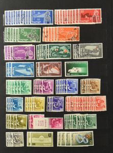 1948/1978, verzameling in insteekboek, w.o. Full tab, FDC, dubbels, zm/m.