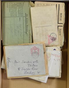 1914/1915 Ca. 170 censuurstukken vrijwel alle vanuit en naar Engeland met o.a. enorm aantal verzonden naar filmsterren, zoals Deanna Durbin, Robert Stack, Albbott en Castello, interessant, zm/m/ntz