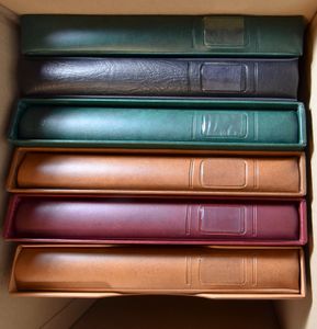 Lindner, 6 albums met diverse formaten van insteekboeken