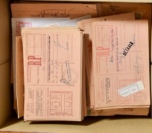 1943/1970 Samenstelling honderden ontvangstkaarten, zm/m
