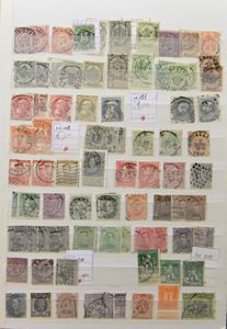 Samenstelling diverse uitgiften en periodes in 9 insteekboeken en 1 map, waarbij nominaal, zm/m/ntz