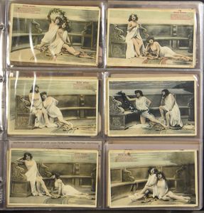 Mooi album met kaarten van affiches + album met fantasie, alle periodes, in 2 albums (+400 stuks)