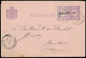 1884 Belle carte postale 