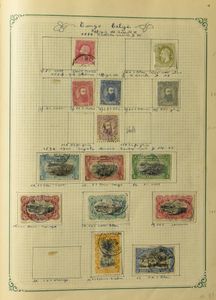 Collection on leaves in binder, n° 11 (forgery), overprints, vf/f/to be checked