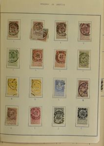 Collection of fine beard, several thousand stamps, on album leaves, cancellations, varieties, special postmarks, etc., vf/f/to be checked
