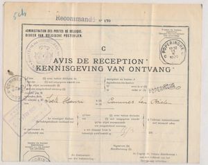 1920/1988 Samenstelling 30 postdienstdocumenten w.o. gefrankeerde, alle met een postkantoor lijnstempel, zm/m